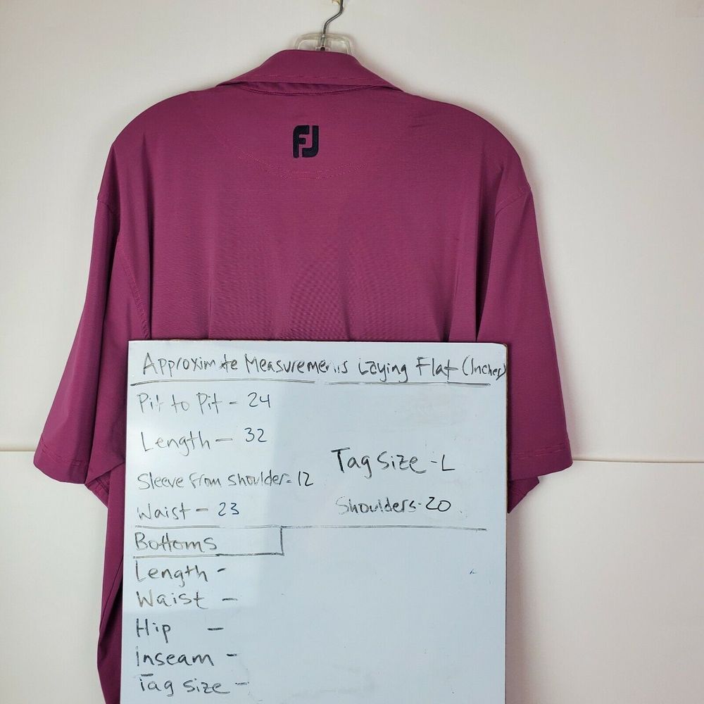 FootJoy Men's Polo Shirt Size L Purple Striped Golf Performance‎ - Picture 4 of 7